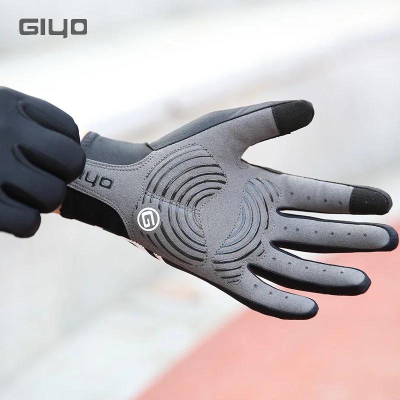 Giyo – gants de cyclisme à doigts complets en tissu Lycra, mitaines longues antidérapantes pour vélo
