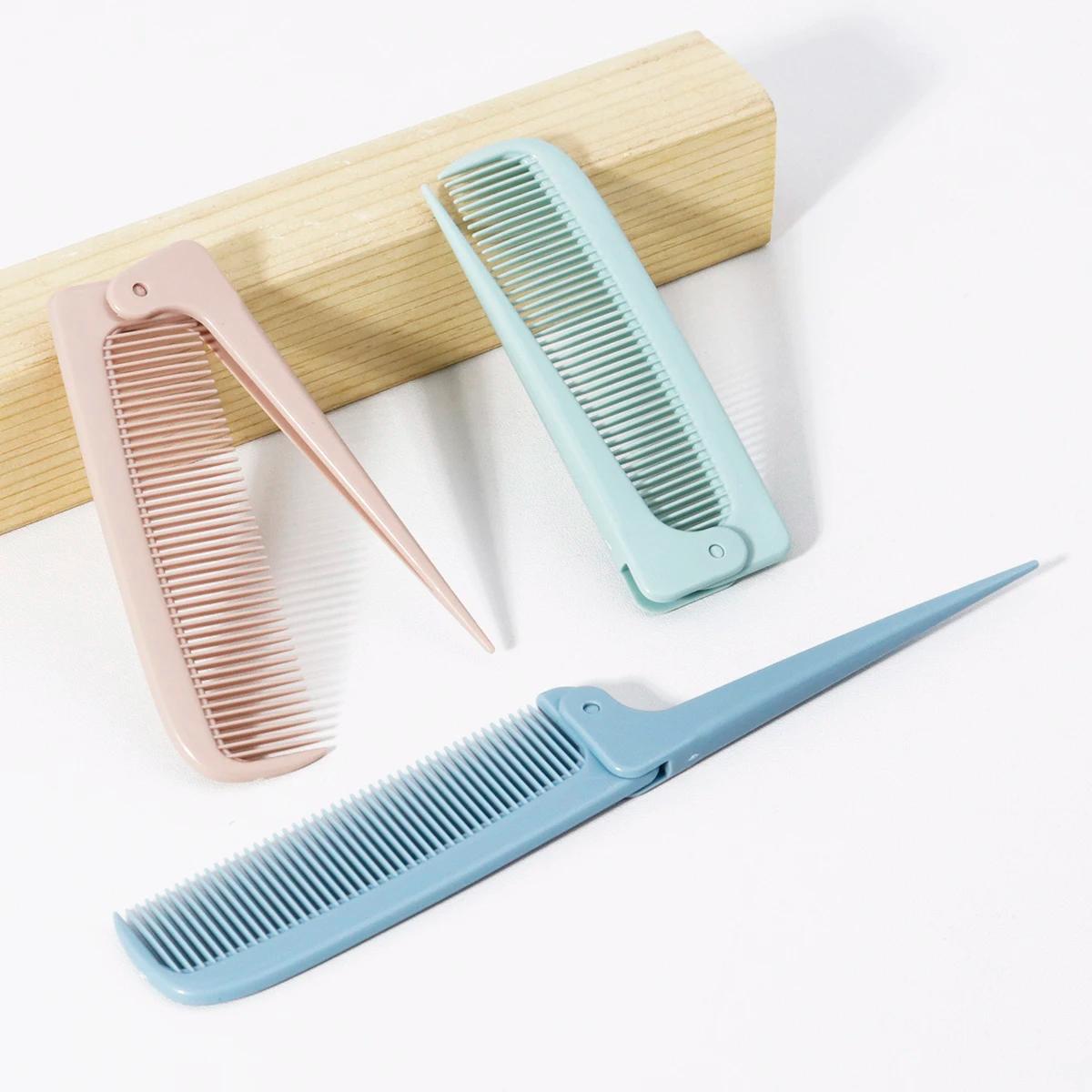 Peigne à queue pliant minimaliste portable, outil de coiffure domestique mini et compact, spécial po