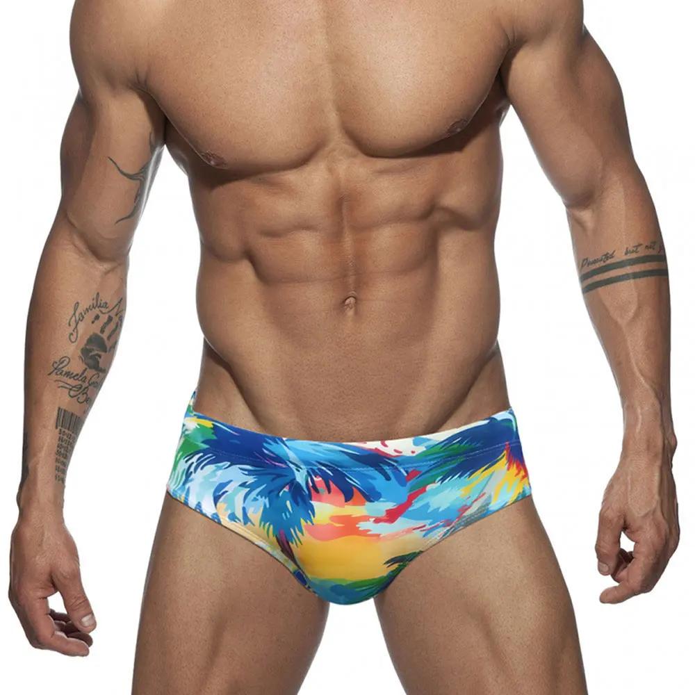 Marque Sexy slips maillot de bain serré Stretch maillot de bain hommes marque Surf été plage pantalo