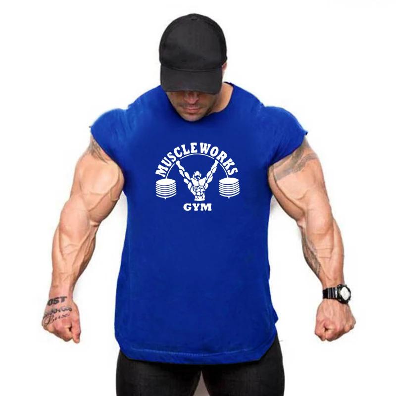 Gilet coton sans manches homme été - Débardeur musculation et fitness respirant