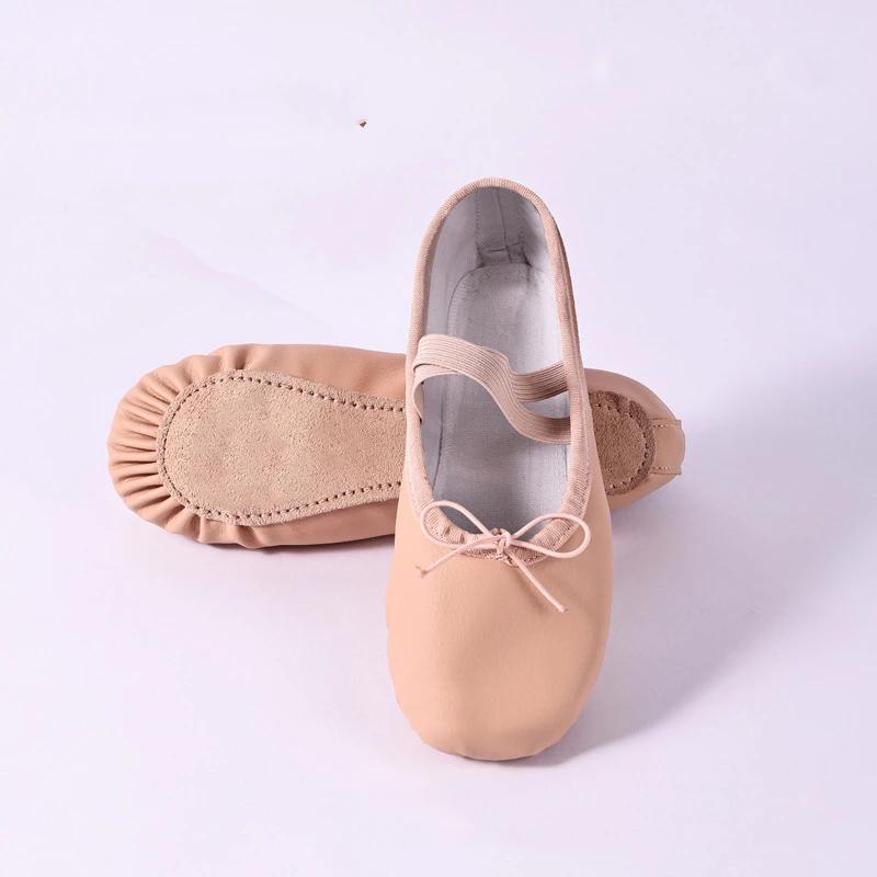 Chaussures de danse ballet cuir PU pour femmes et enfants - Professionnelles, confortables, légères