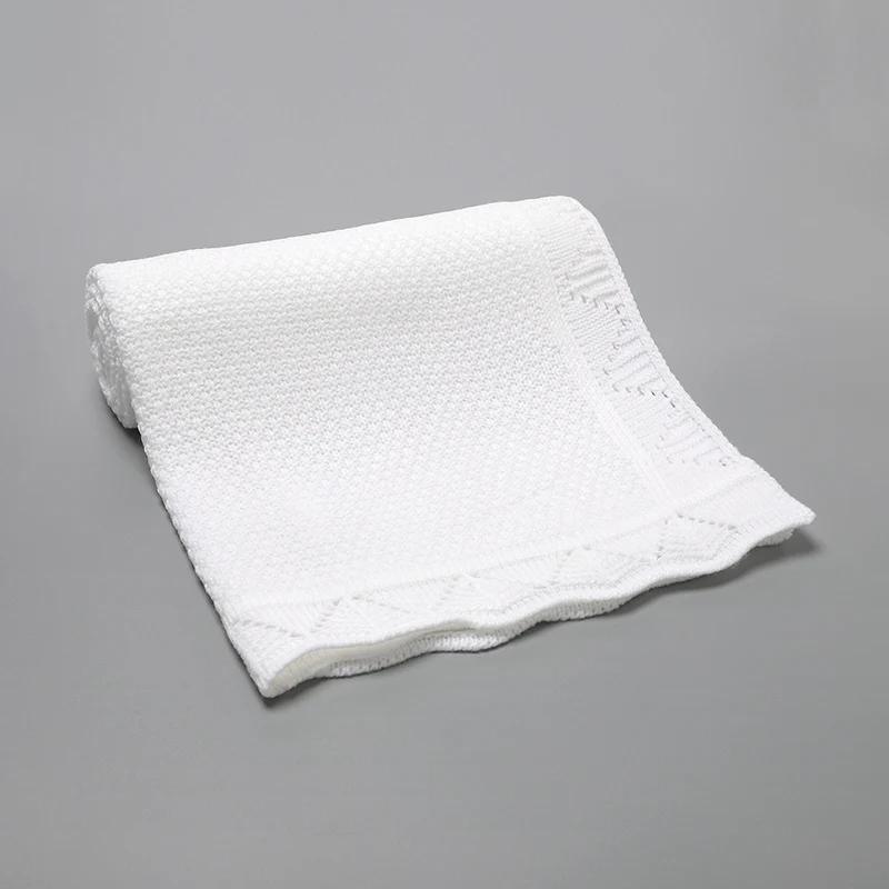 Couvertures tricotées pour bébé 100x80cm, légères et respirantes, pour nouveau-né, couette de récept