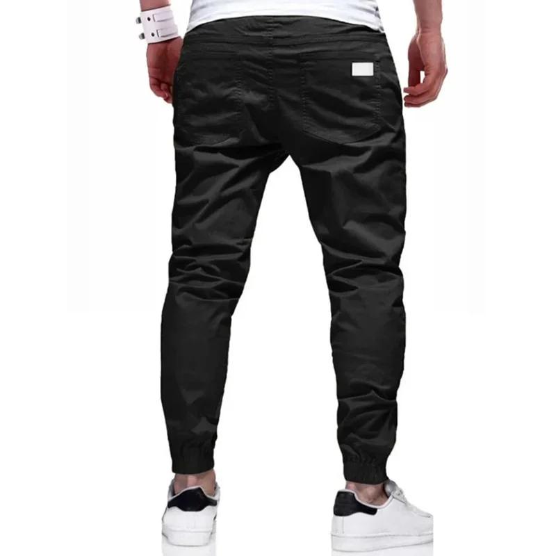 Pantalon cargo homme ample droit sport - Jogger décontracté printemps automne survêtement tissé