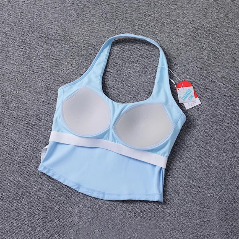 Soutien-gorge de sport dos nu pour yoga et fitness - Rembourré super doux couleur unie