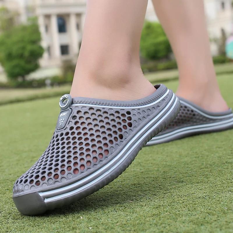 Hommes chaussures plage pantoufles unisexe évider décontracté femmes plage sandale tongs chaussures
