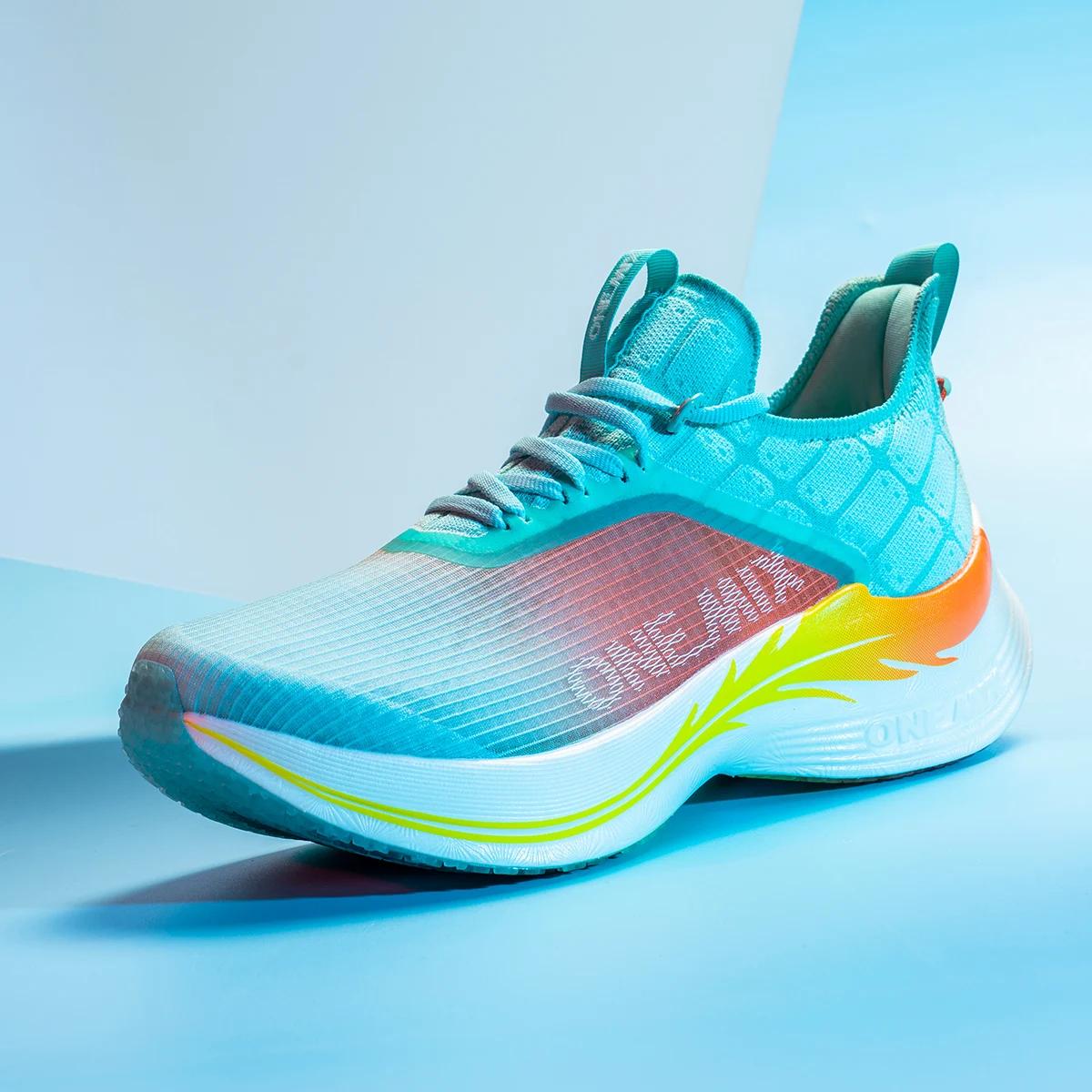 Chaussures de course ONEMIX avec fibre de carbone - Professionnel marathon ultra-léger amortissement trail route