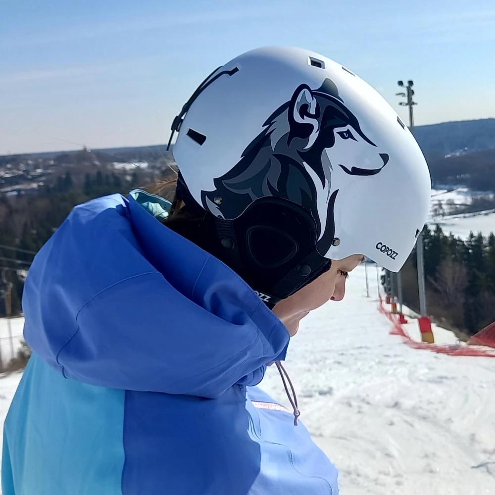 COPOZZ nouveau casque de Ski unisexe certificat casque de Ski Anti-impact semi-couvert pour adultes