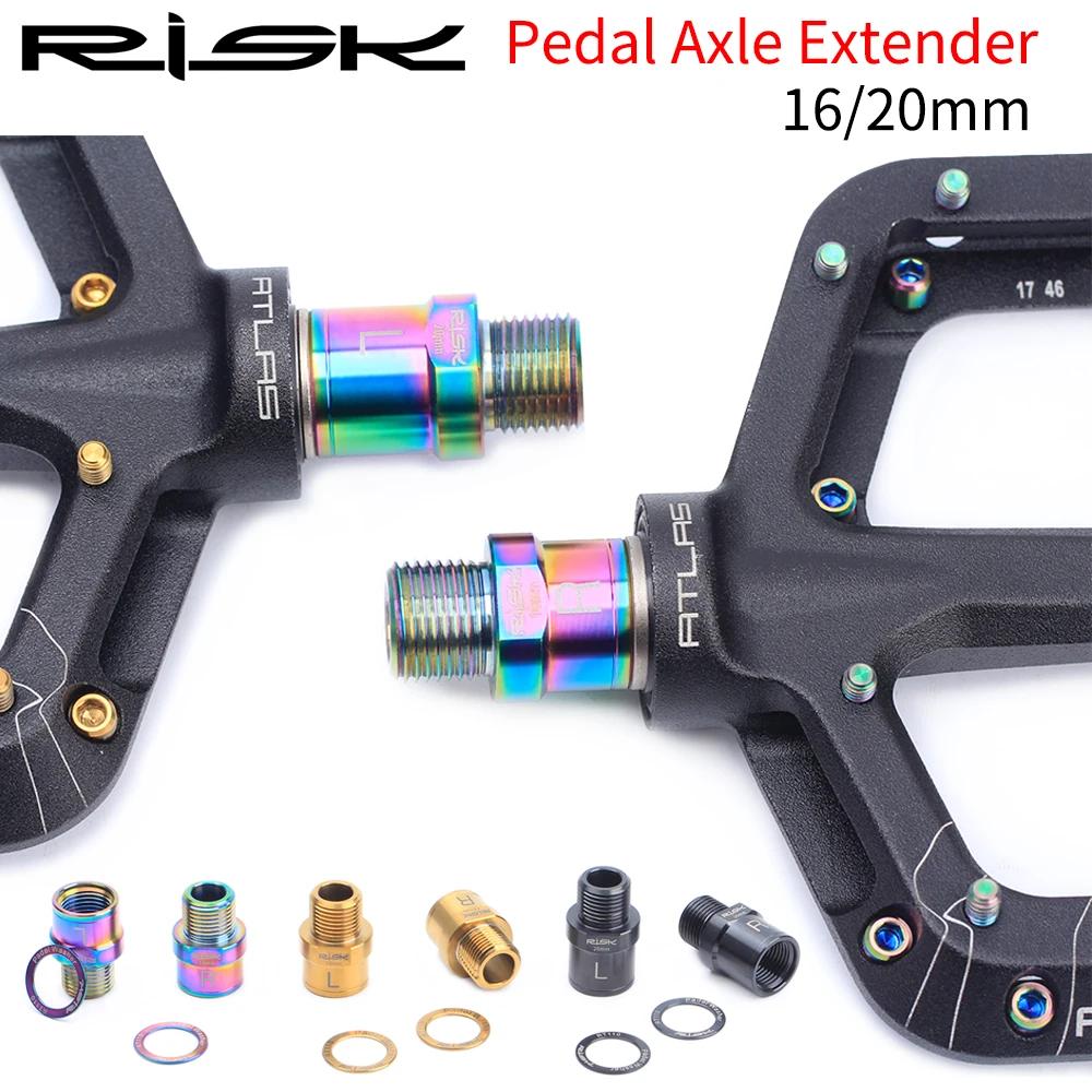 Risk – pédales de vélo en titane RT109, 16mm/20mm, avec rondelle, pour vtt, éclairage de bicyclette