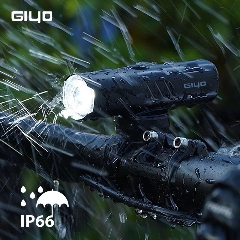 Lampe avant de vélo GIYO, phare 1500LM/1200LM/900LM, LED rechargeable par USB, 4000mAh, lampe de vél