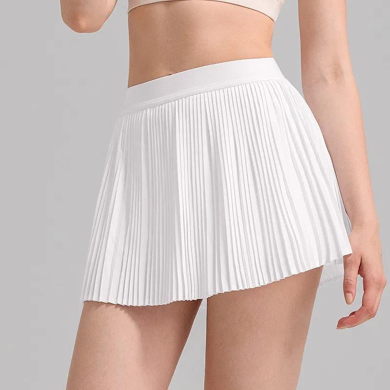 Jupes de sport plissées pour femmes, Tennis, course à pied, taille haute, Yoga, Fitness, courte, Gym