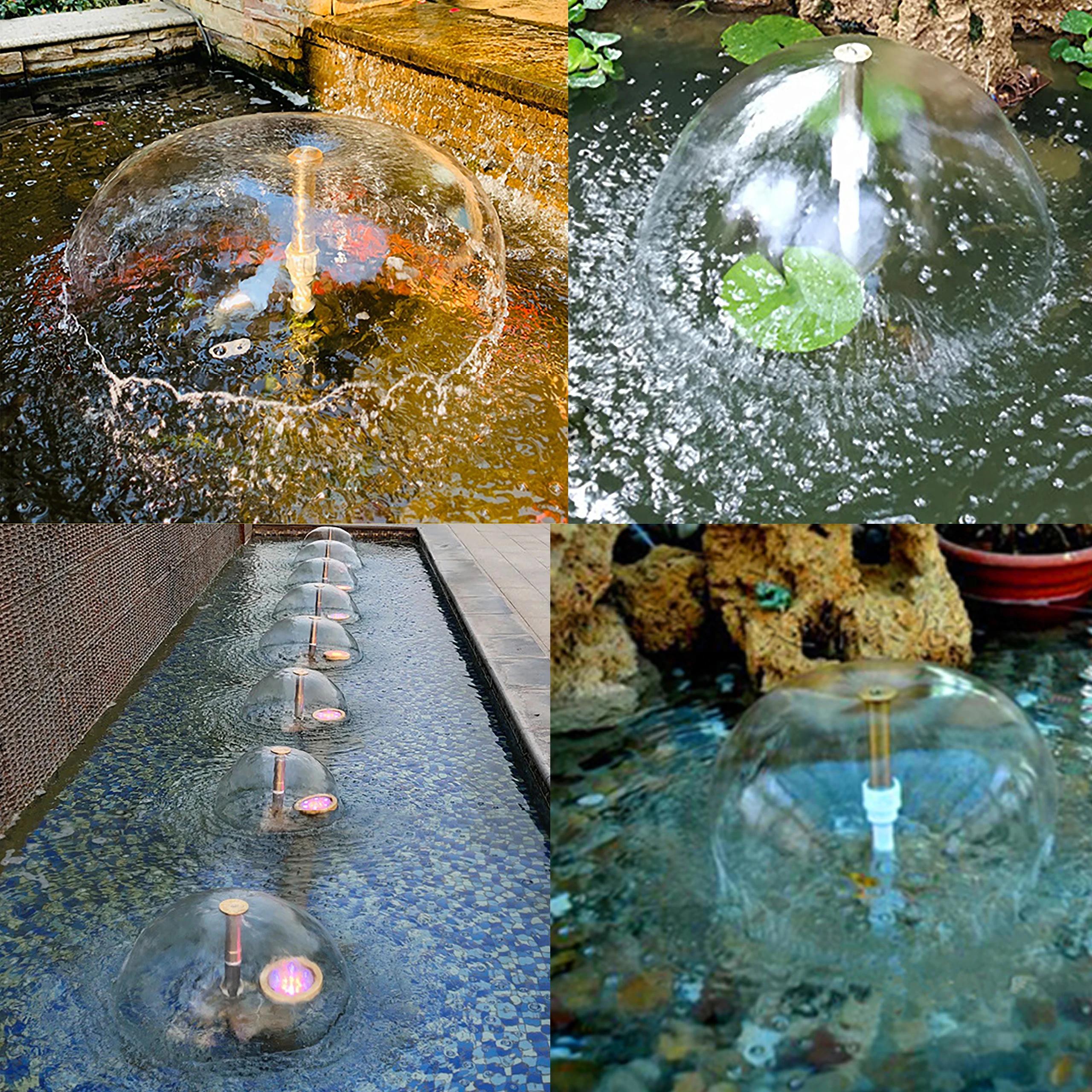 Fontaine en forme de champignon à filetage mâle 1/2 "femelle 3/4", buse d'arrosage en laiton en acie