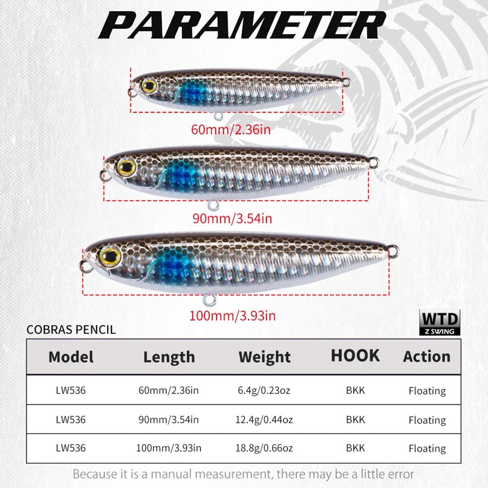 Hunthouse flottant Topwater crayon leurre de pêche 60mm 90mm 100mm Surface dur appât WTD eau salée p