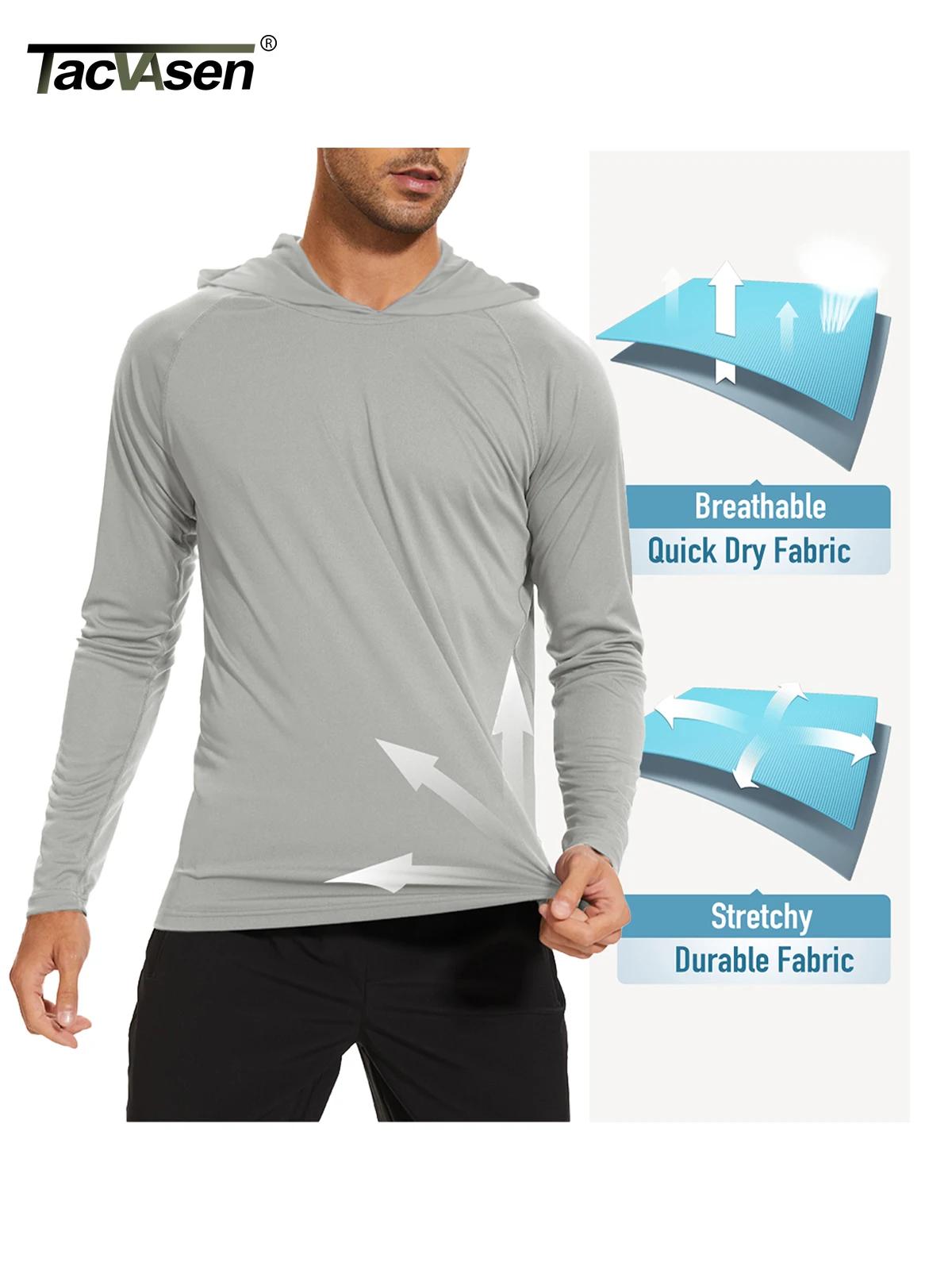 Haut de protection solaire UPF 50+ pour homme à manches longues, séchage rapide, respirant, avec tro
