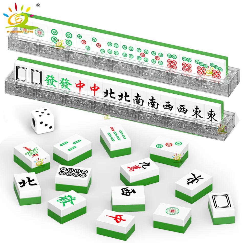 HUIQIBAO-Mini décennie s de Construction MOC Mahjong pour Enfant, Jeu de Société, 292 Pièces