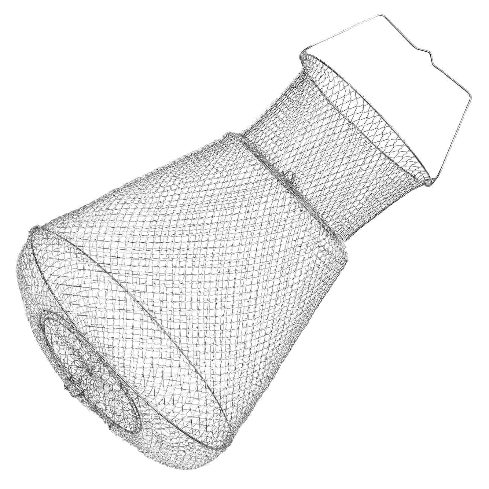 Garde-poisson en acier inoxydable, fil métallique, panier à poisson rétractable, panier à crabe, pan