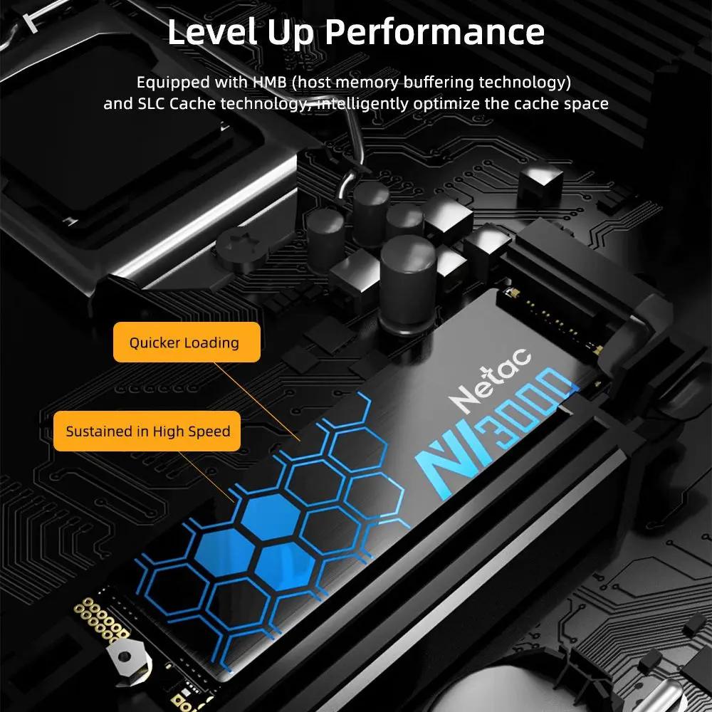 Netac NVMe SSD M2 1 to 2 to 500GB 250GB 3500 mo/s SSD PCIe3.0 M.2 2280 disques SSD internes disque N
