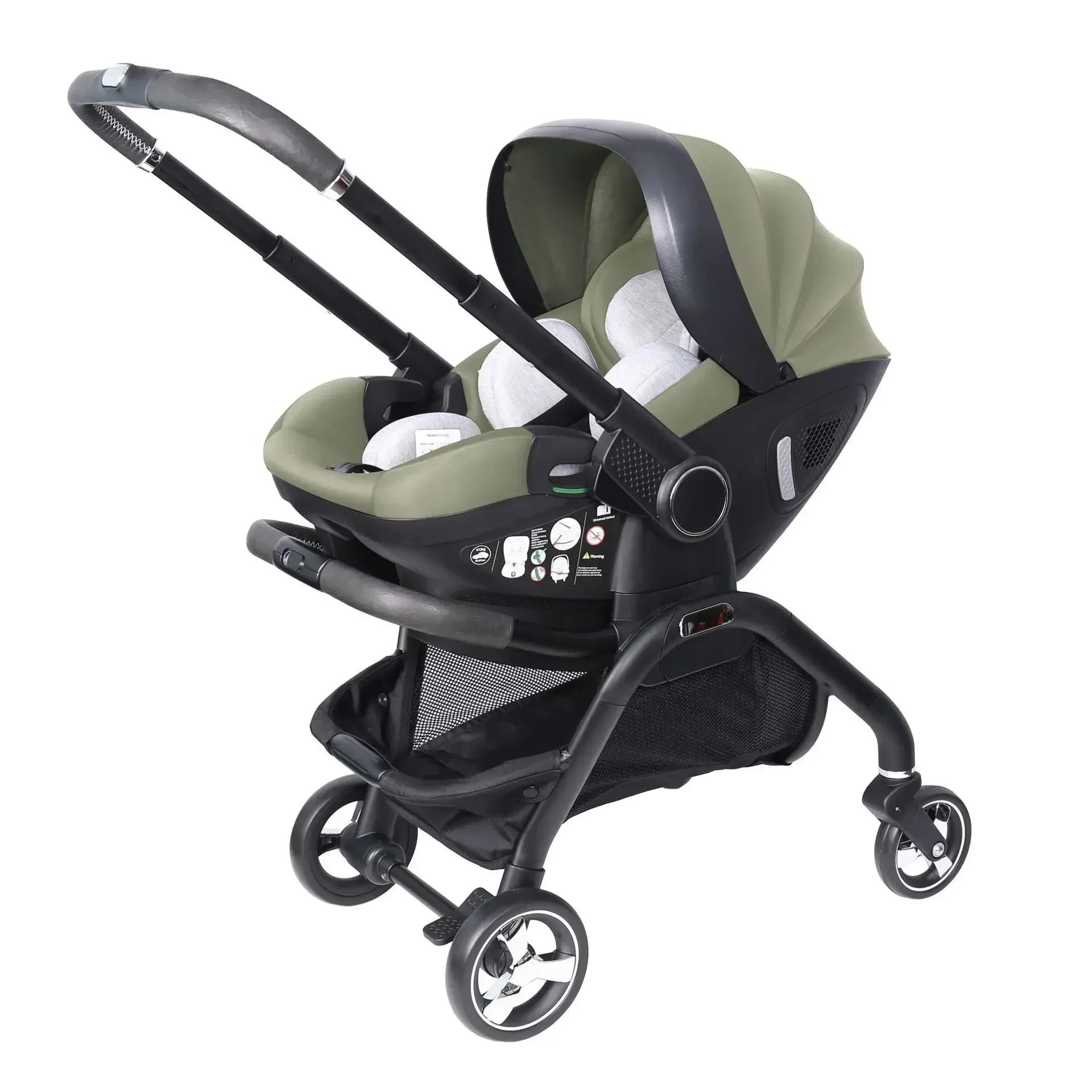 Poussette 4 en 1 pour nouveau-né, siège auto multifonction, légère, à quatre roues, poussette bidire