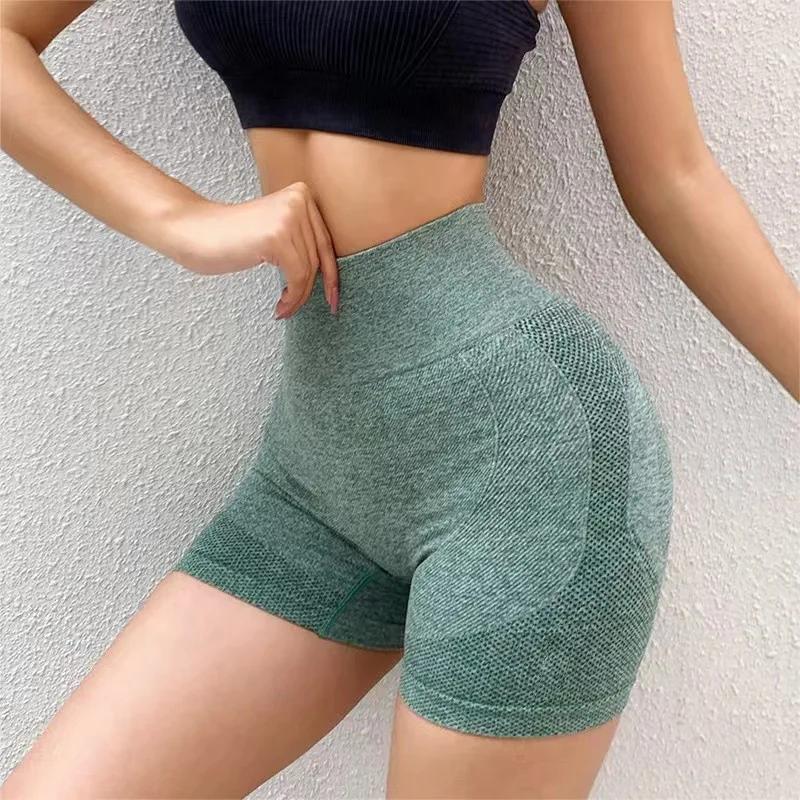 Short de Yoga taille haute pour femmes, 1 pièce, pantalon de course, de Fitness, à la mode et Sexy,