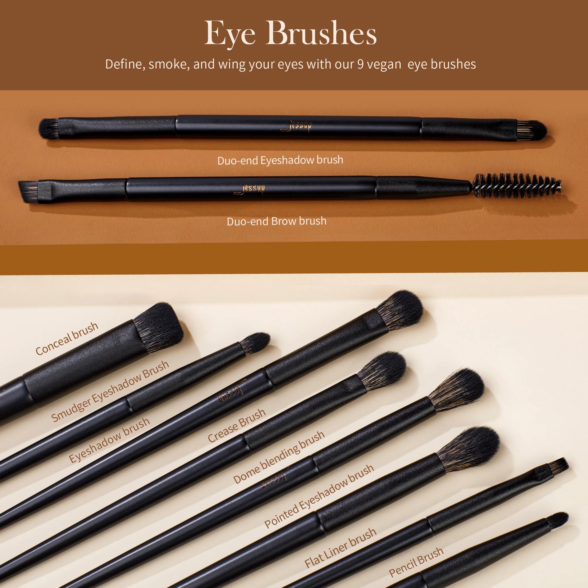 Jessup ensemble de pinceaux de maquillage, 10-14 pièces pinceau de maquillage Contour fond de teint