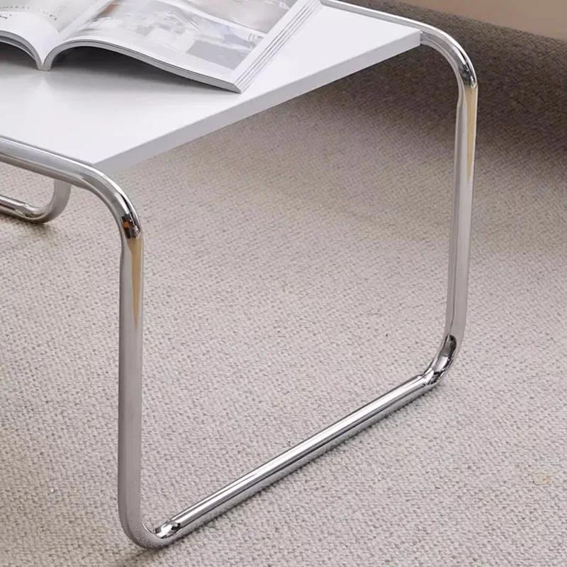 Table basse simple en acier inoxydable, Design moderne, Table basse Unique en métal, sens avancé, me
