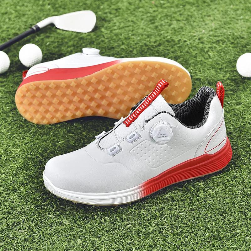 Offre spéciale blanc hommes chaussures de Golf taille 46 conception anti-dérapant femmes chaussures