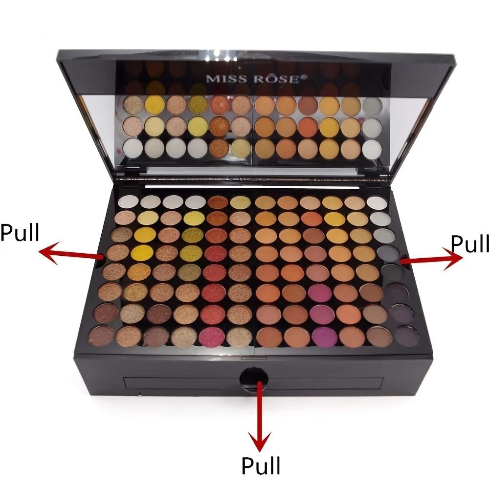 Étui de Piano 180 couleurs, ensemble de fard à joues en poudre pour ombre à paupières, plaque de maq