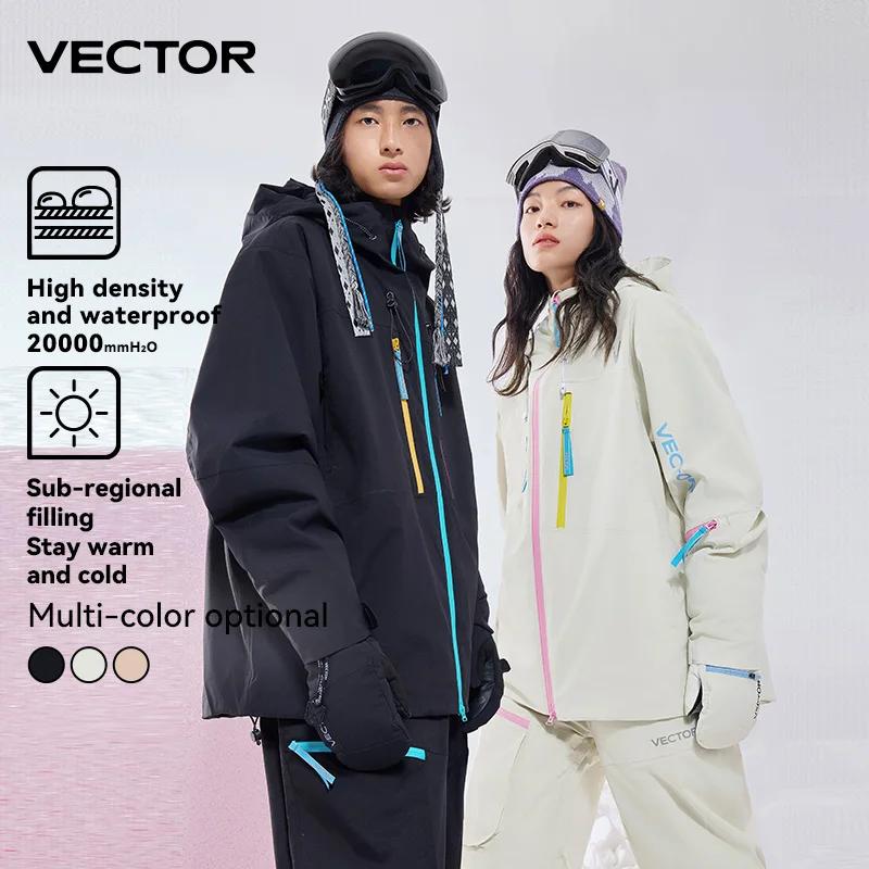 VECTOR-Haut de ski en coton pour hommes et femmes, imperméable et durable, chaud 506, double planche