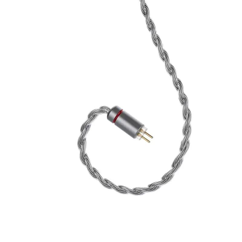 Câble de mise à niveau du microphone MOONDROP MC2, 3.5mm 0.78mm, 2 broches, plaqué cuivre et argent