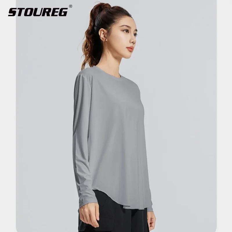 STOUREG – couverture de Yoga, vêtements de sport respirants, chemise de Fitness ample, hauts d'entra