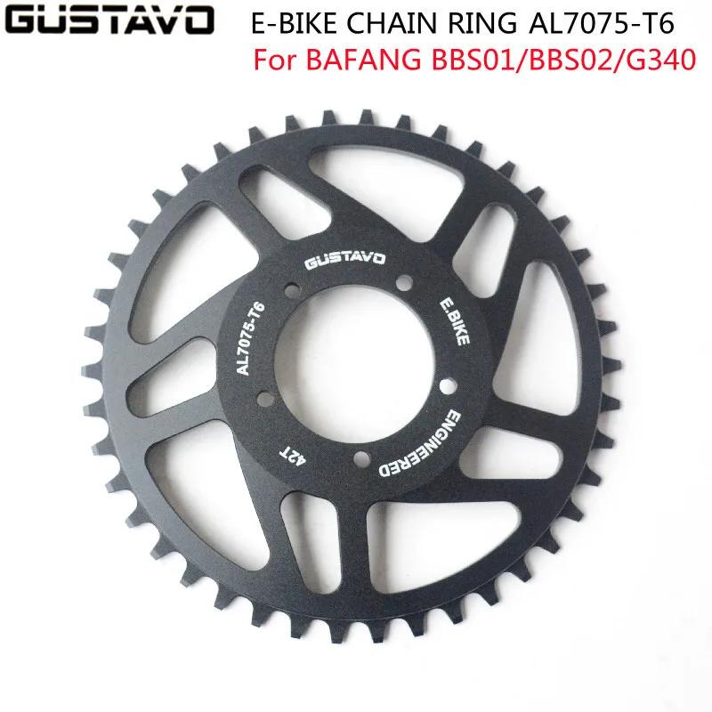 GUSTAVO e-bike chaîne 42T pour BAFANG BBS01 BBS02 BBSHD M625 haute qualité en alliage d'aluminium ac