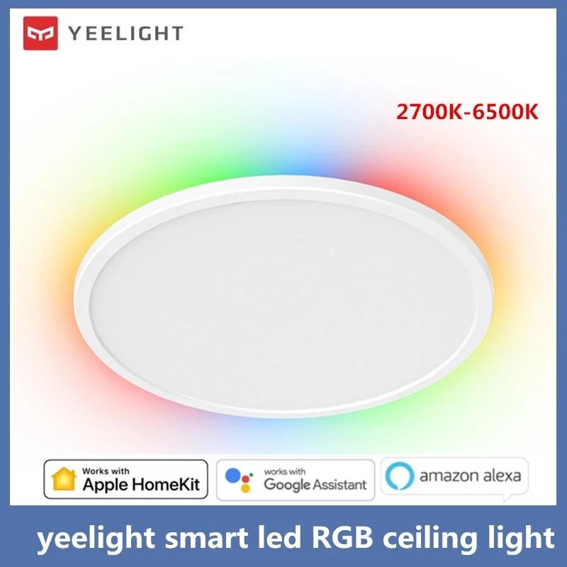 Yeelight – plafonnier Led intelligent RGB, Wifi, 24W, intensité variable, 400C, Ultra fin, commande
