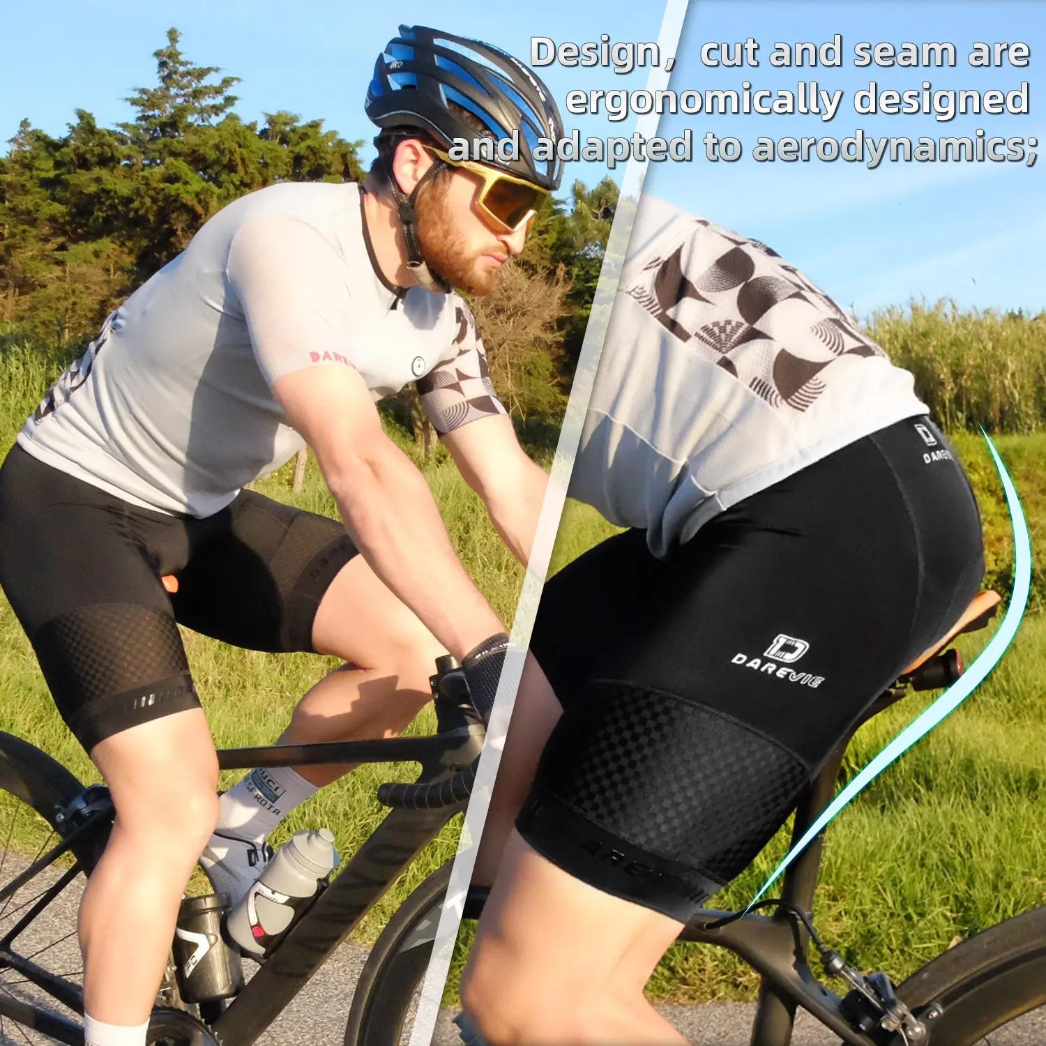 DAREVIE-Short de Cyclisme Respirant avec Coussretours en Gel 3D pour Homme et Femme, 6 Heures de Bal