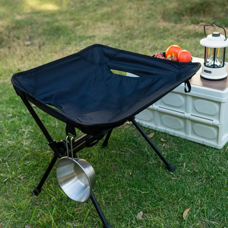 Chaise pliante en alliage d'aluminium pour camping en plein air, tabouret portable ultra léger, tabo
