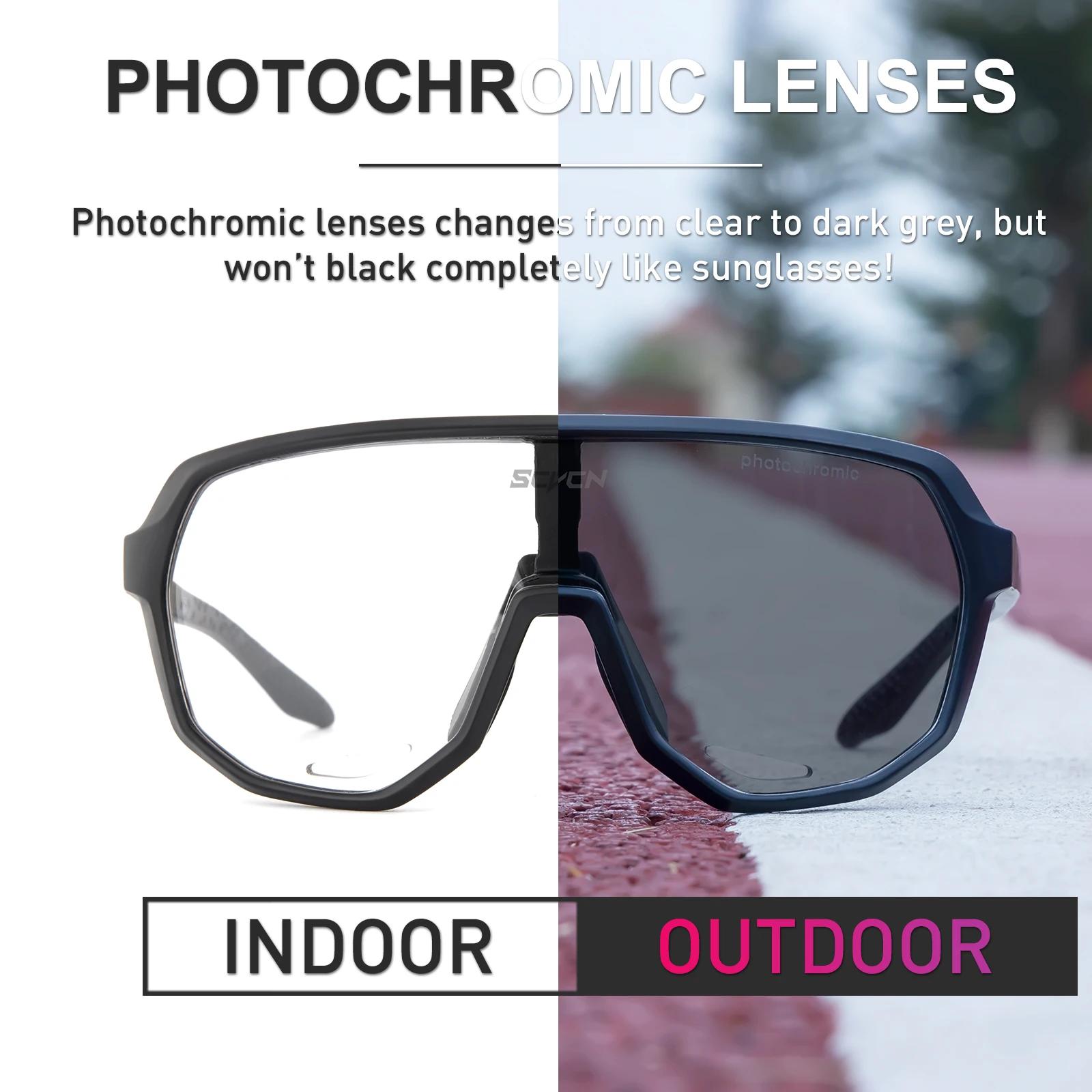 SCVCN lunettes de cyclisme UV400 lunettes de soleil photochromiques hommes soleil VTT route lunettes