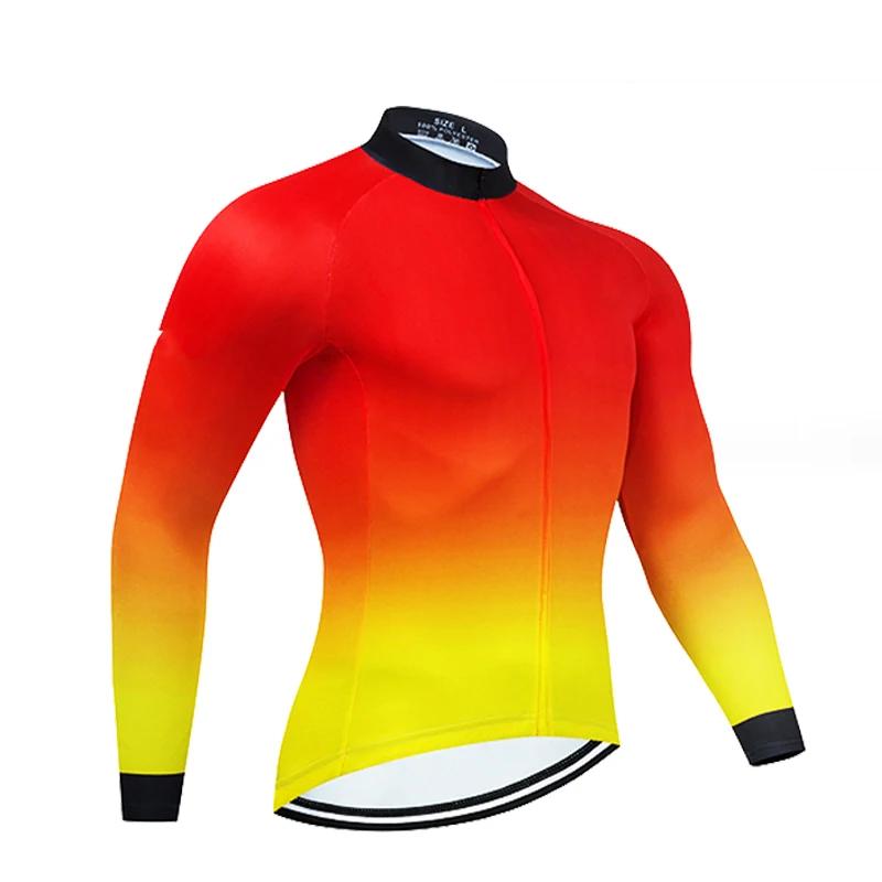 Vêtements de vélo jaune Fluorescent pour hommes, vêtements de course sur route, chemise de vélo resp