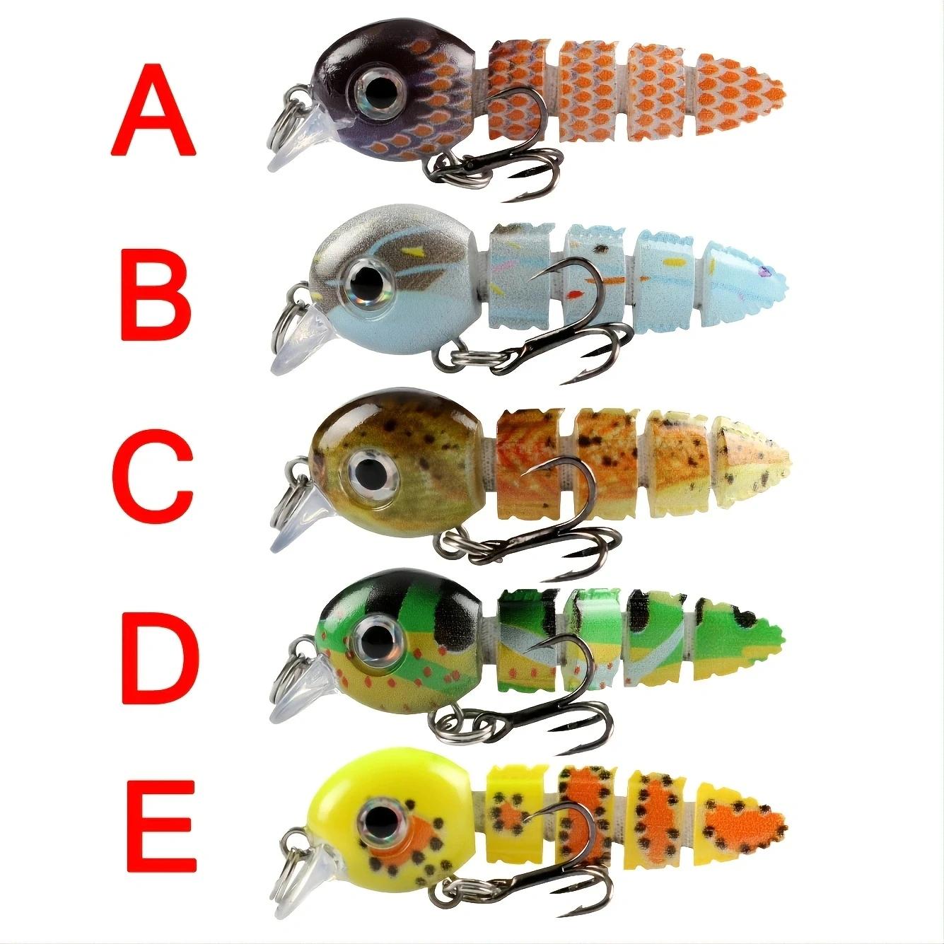 Multi articulé Swimbait 5.5 cm/4g leurres de pêche manivelle réaliste dur appâts de poisson petit en