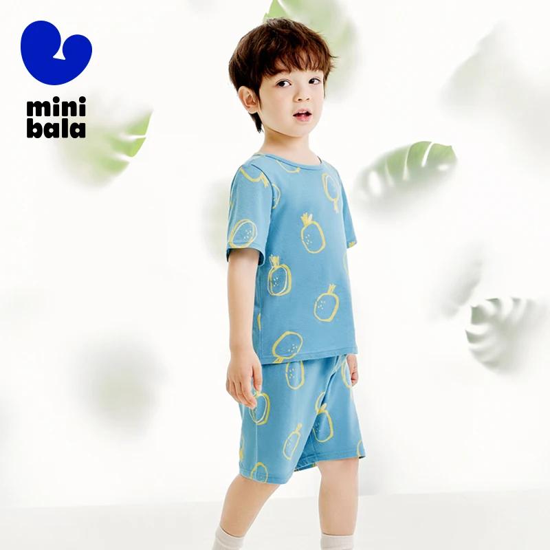 Mini Bala Homewear Set pour enfants, pyjama respirant, pur coton, vêtements d'intérieur d'été, unise