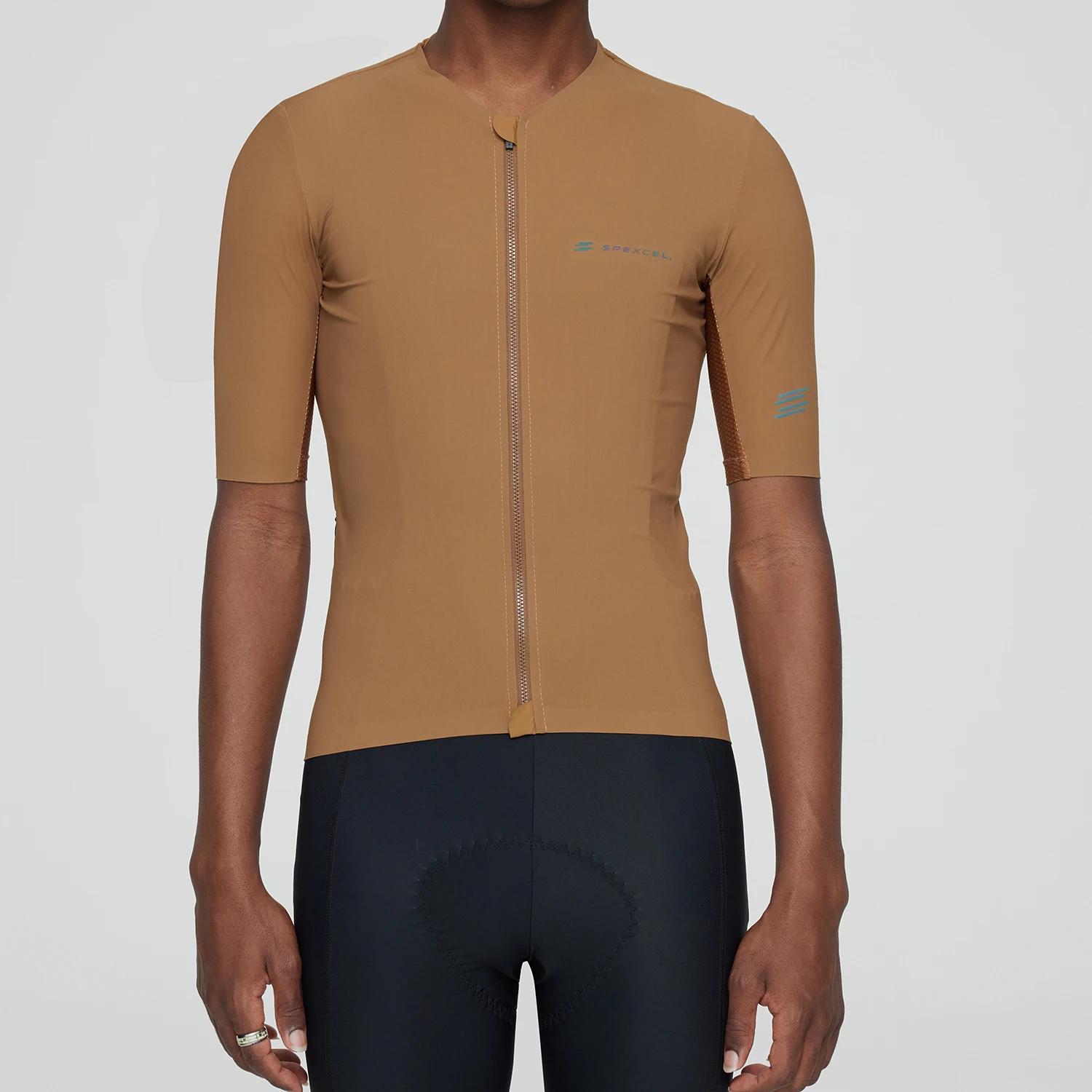 SPEXCEL – maillot de cyclisme à manches courtes, en tissu technique Coldback UPF 50 + Pro Aero Fit,