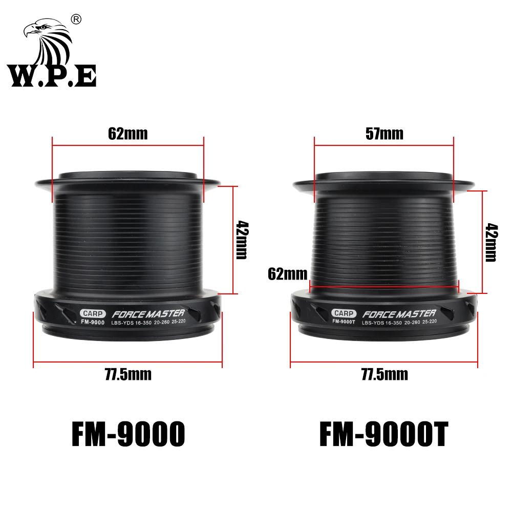 W.P.E-Moulinet de pêche à la carpe FM9000, 9 + 1 roulements à billes, rapport d'engrenage 4.4:1, bob