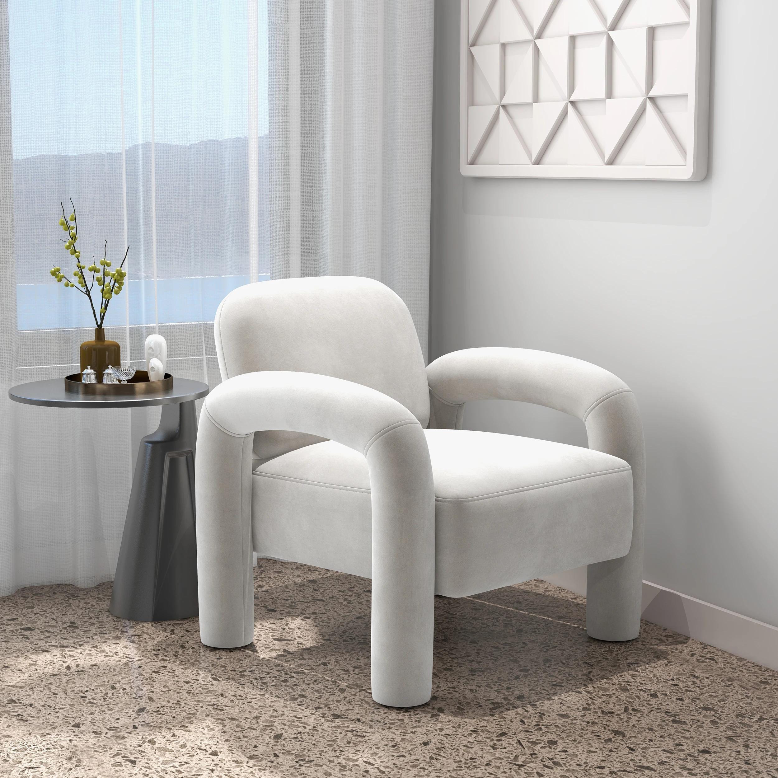SEYNAR-Chaise d'Accent Moderne en Velours pour Salon, Milieu du Siècle