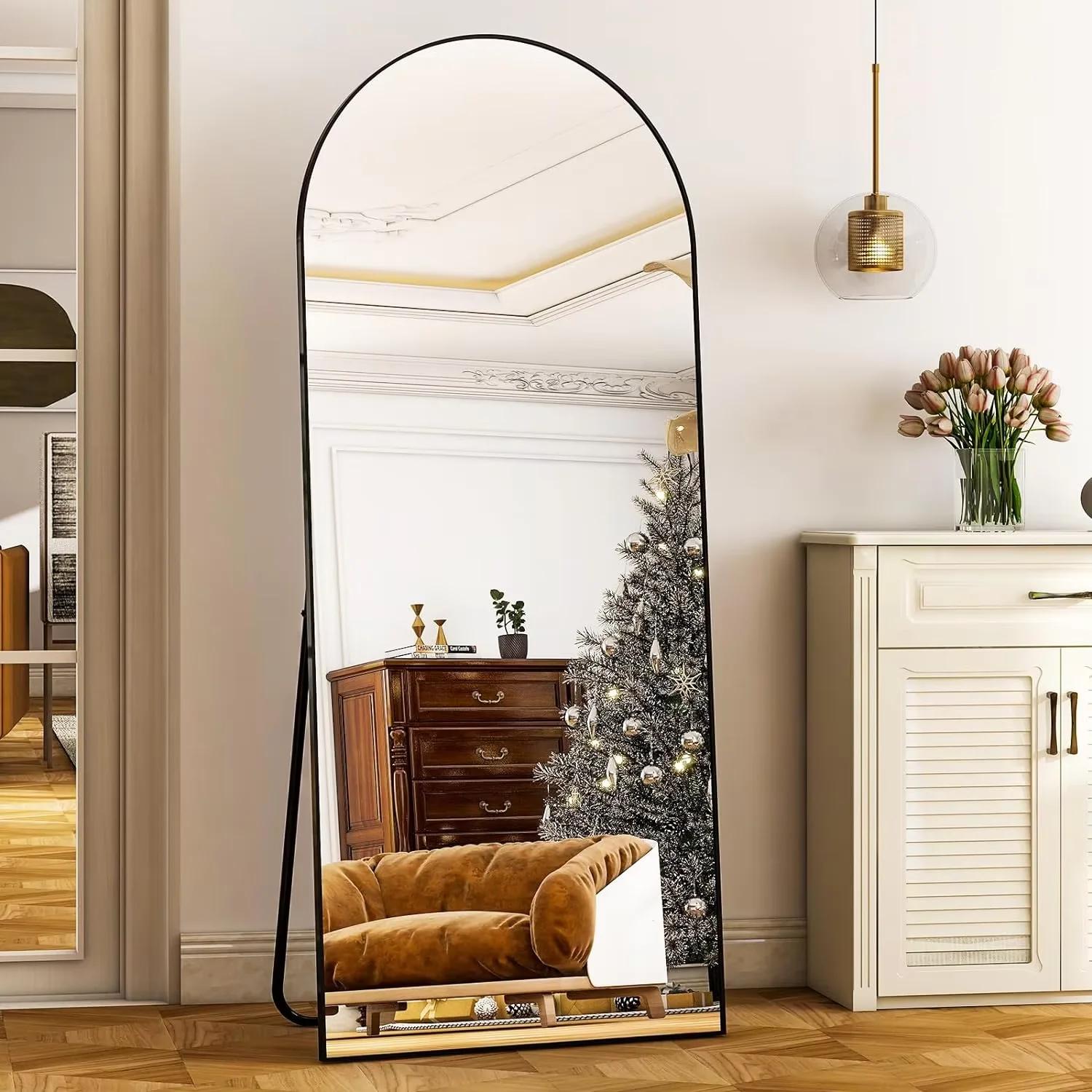 Miroir pleine longueur 26" x 71" - Miroir complet du corps avec cadre en alliage d'aluminium - Miroi