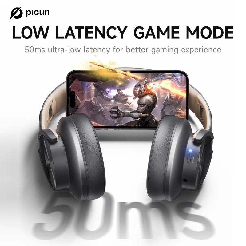 Picun B8 Bluetooth casque 120H Playtime casque sans fil Bluetooth 3EQ Mode faible latence appels mai