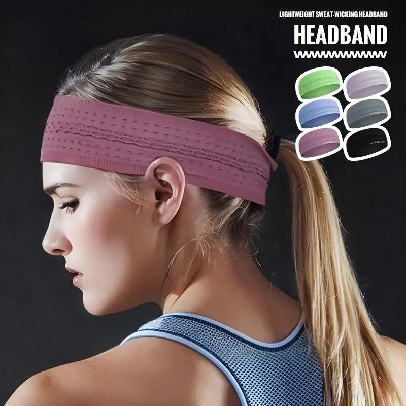 Bandeau sport anti-dérapant homme femme évacuant humidité fitness course cyclisme yoga