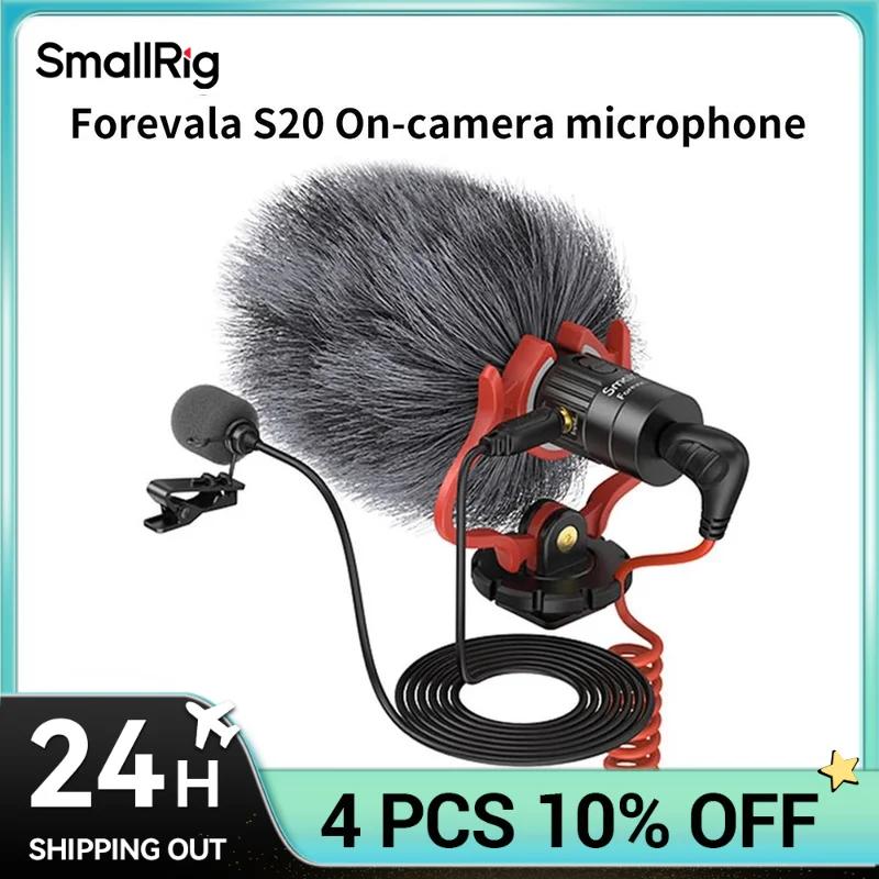 SmallRig S20 Microphone sur caméra avec Microphone vidéo à montage anti-choc micro stéréo pour appar