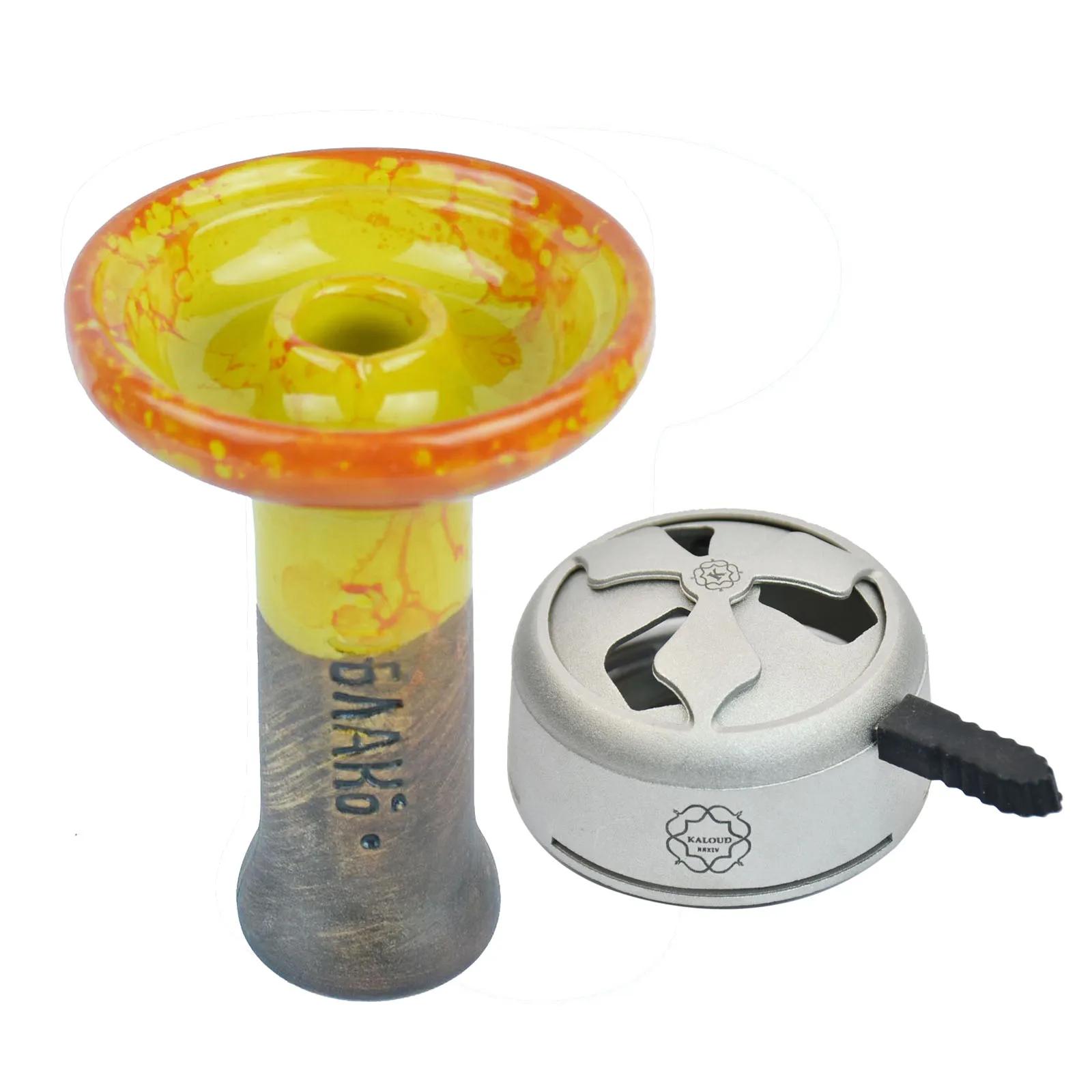 Bols à narguilé en céramique glaçure de couleur, support de charbon de bois pour tabac Shisha, systè