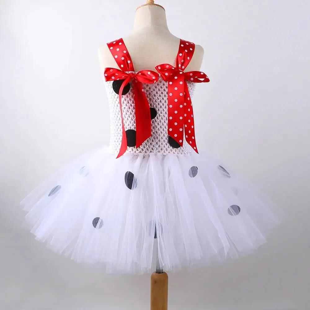Costumes de chien dalmatien blanc pour bébés filles, robe Tutu de chiot tacheté pour enfants, tenue