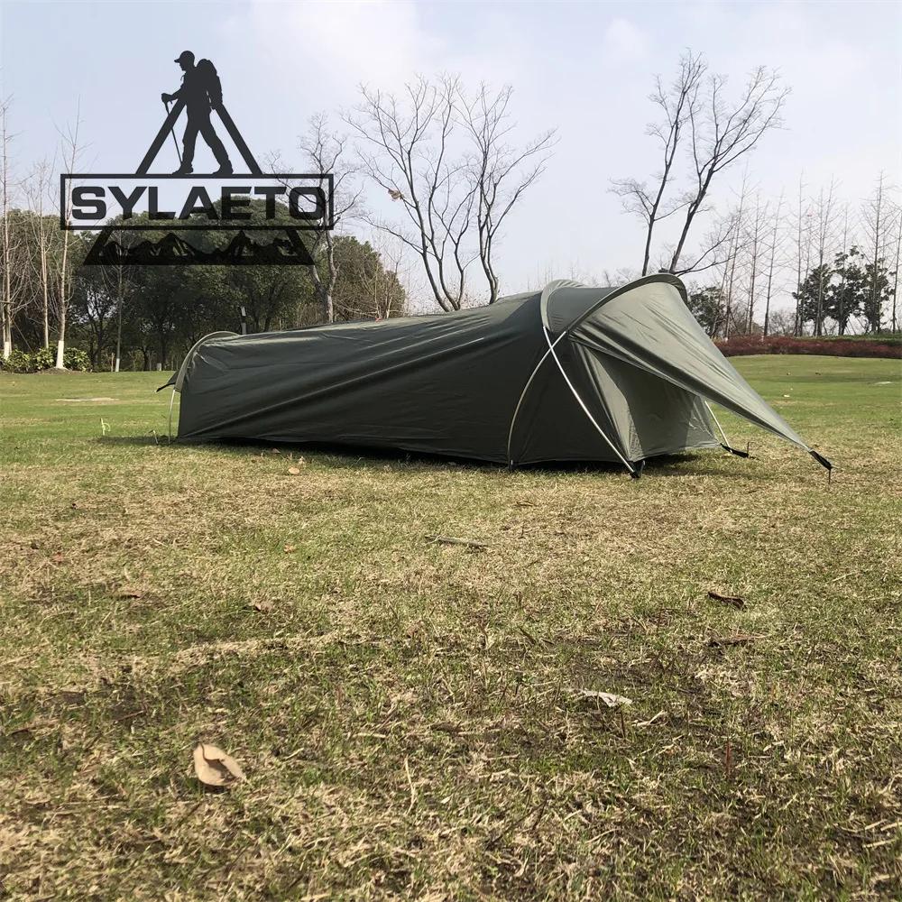 Tente bivy 1 personne pour le camping, la randonnée, la couleur verte de l'armée