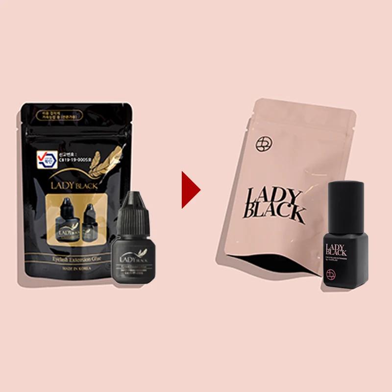 Colle à cils noirs pour femmes, 5 bouteilles, séchage coréen, plus rapide, Extensions de faux-cils,