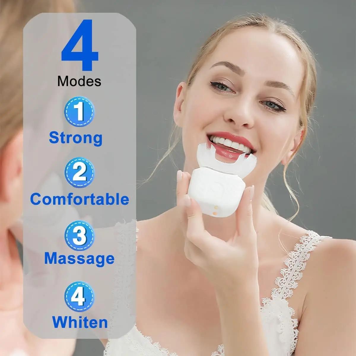 Brosse à dents électrique en forme de U portable, brosse à dents électrique automatique en forme de