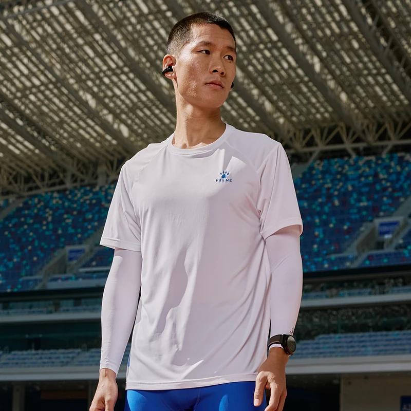 T-shirt course Kelme homme col rond respirant fitness entraînement vêtements séchage rapide